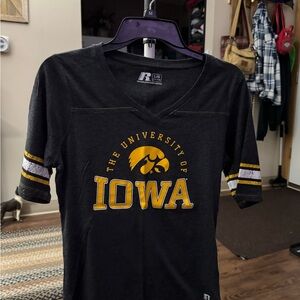 Russell Athletic Black Iowa Hawkeye Tee
